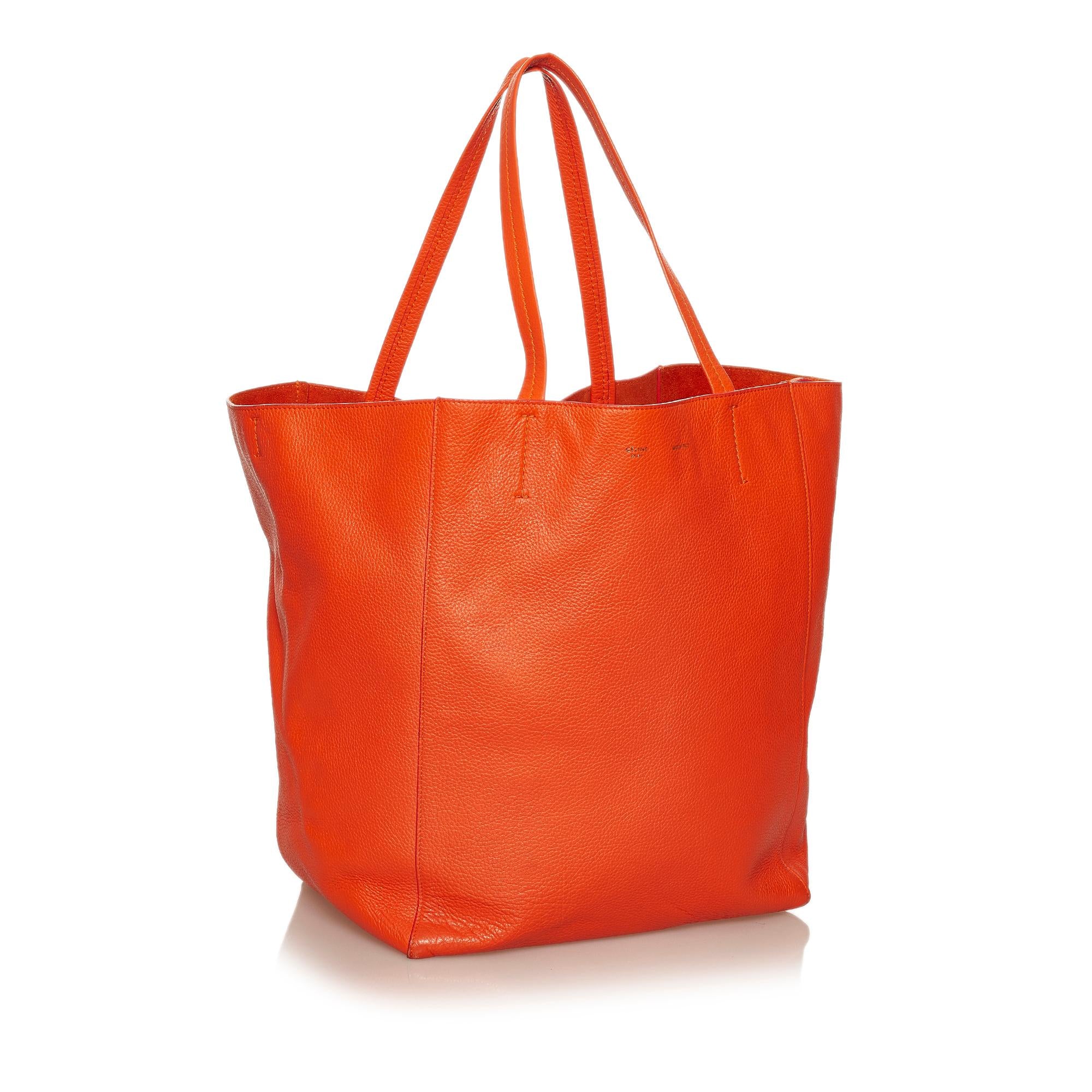 Celine Medium Horizontal Cabas Leather Tote Bag (SHG-37629)