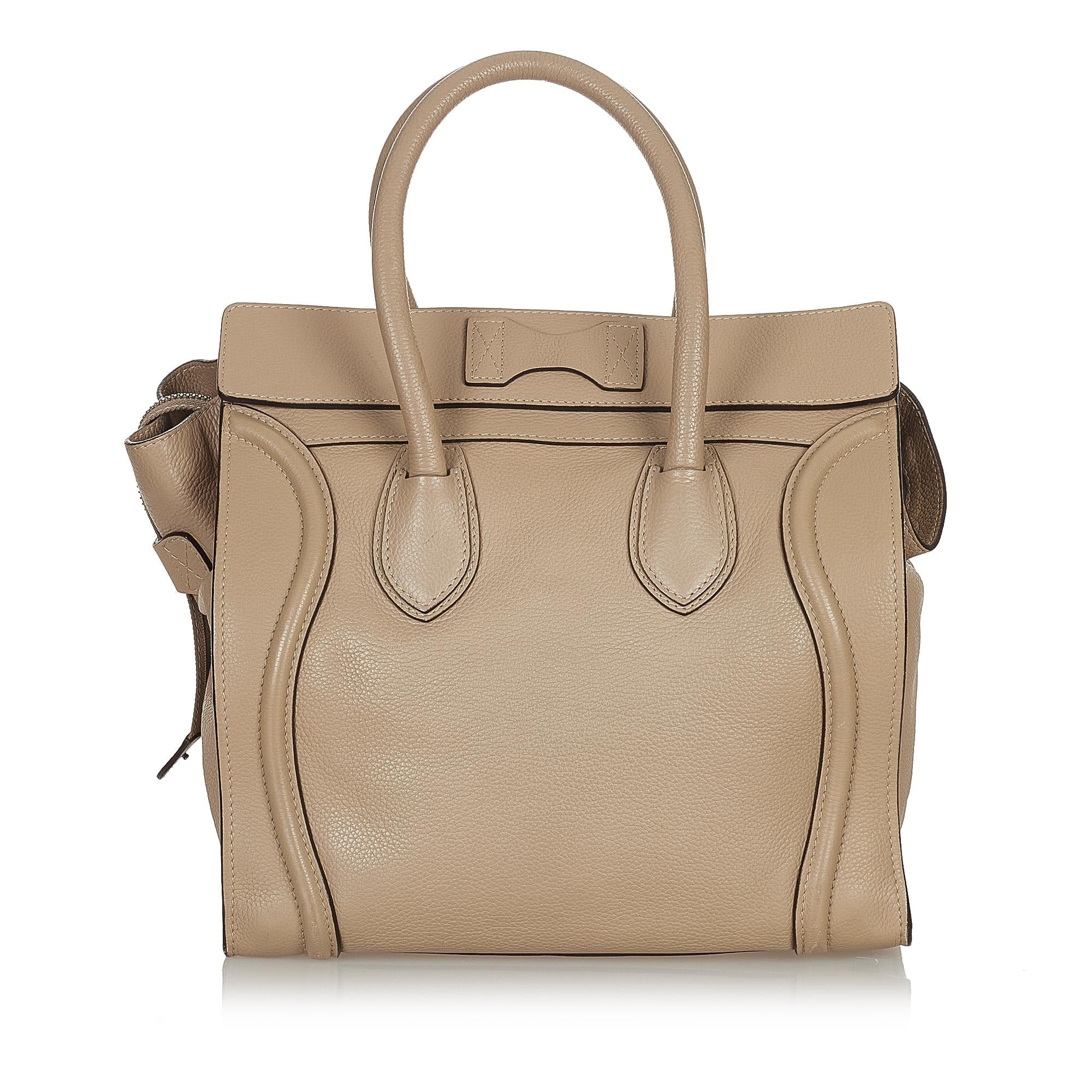 Celine Mini Luggage Leather Tote Bag (SHG-36206)