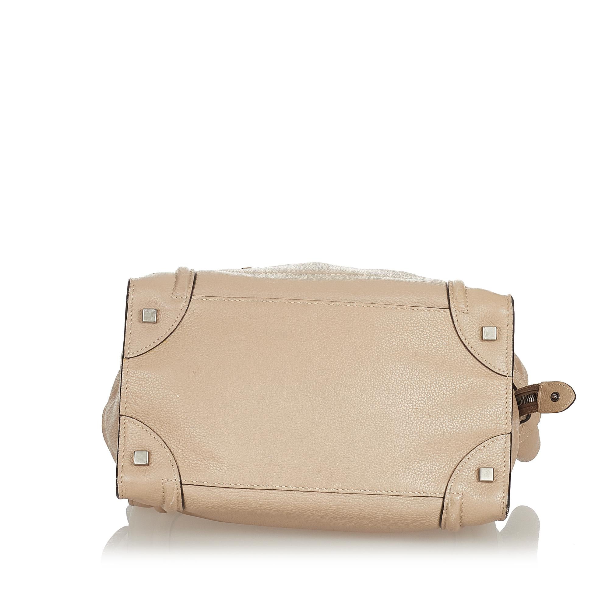 Celine Mini Luggage Leather Tote Bag (SHG-36206)