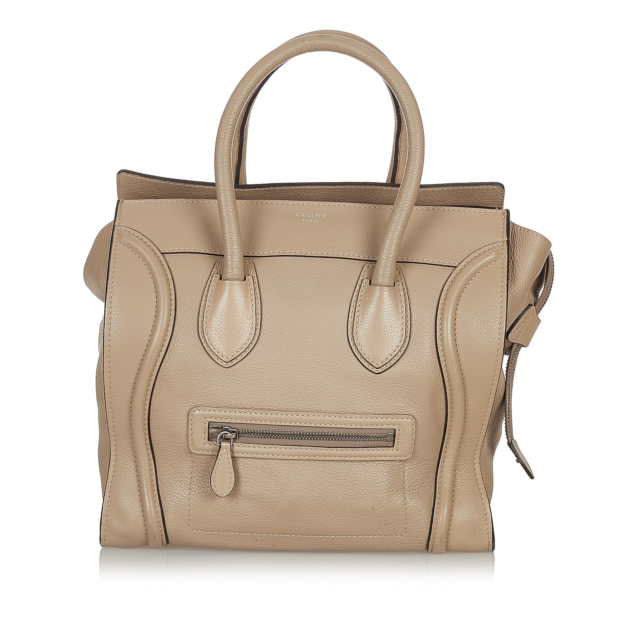 Celine Mini Luggage Leather Tote Bag (SHG-36206)