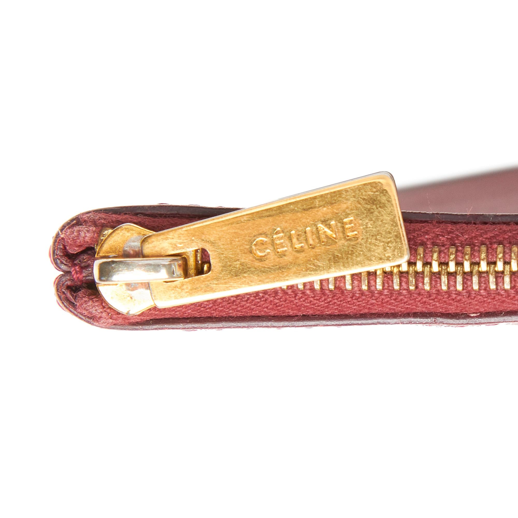 Celine Solo Bicolor Leather Clutch Bag (SHG-25911)