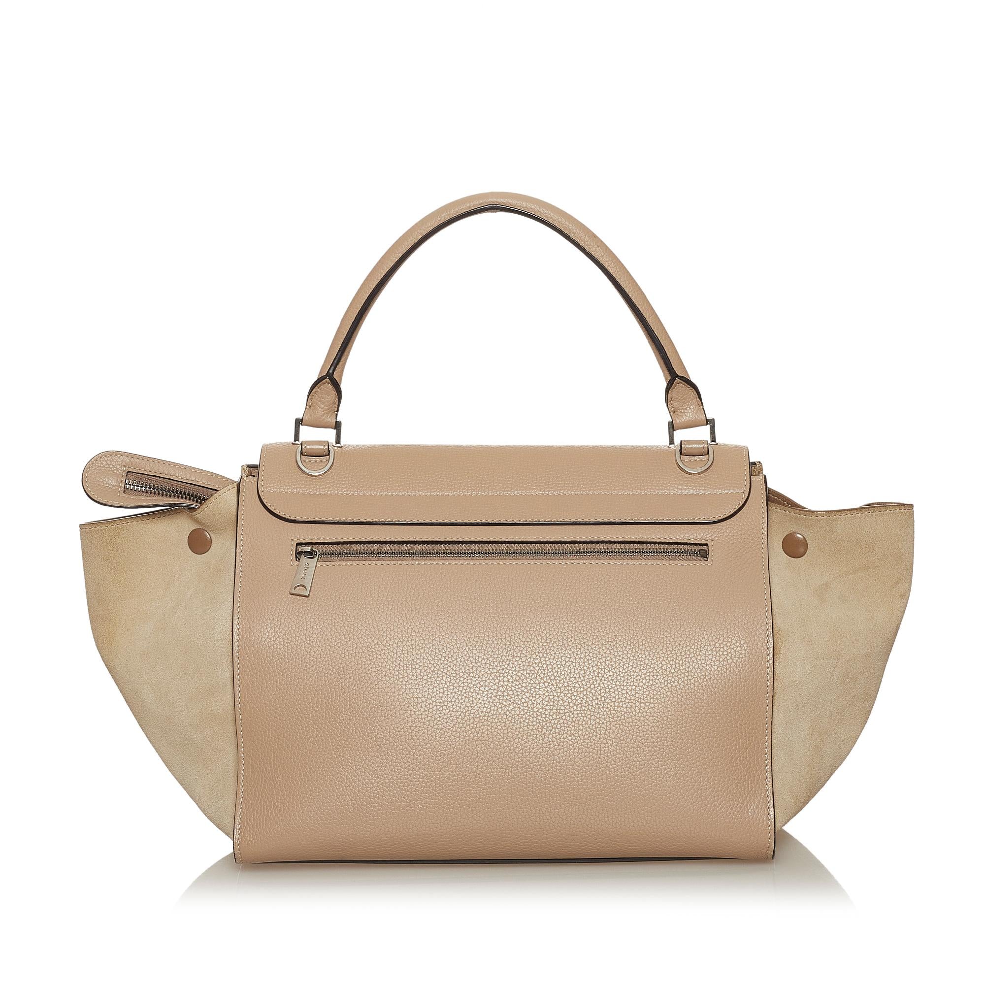 Celine Trapeze Leather Satchel (SHG-28880)