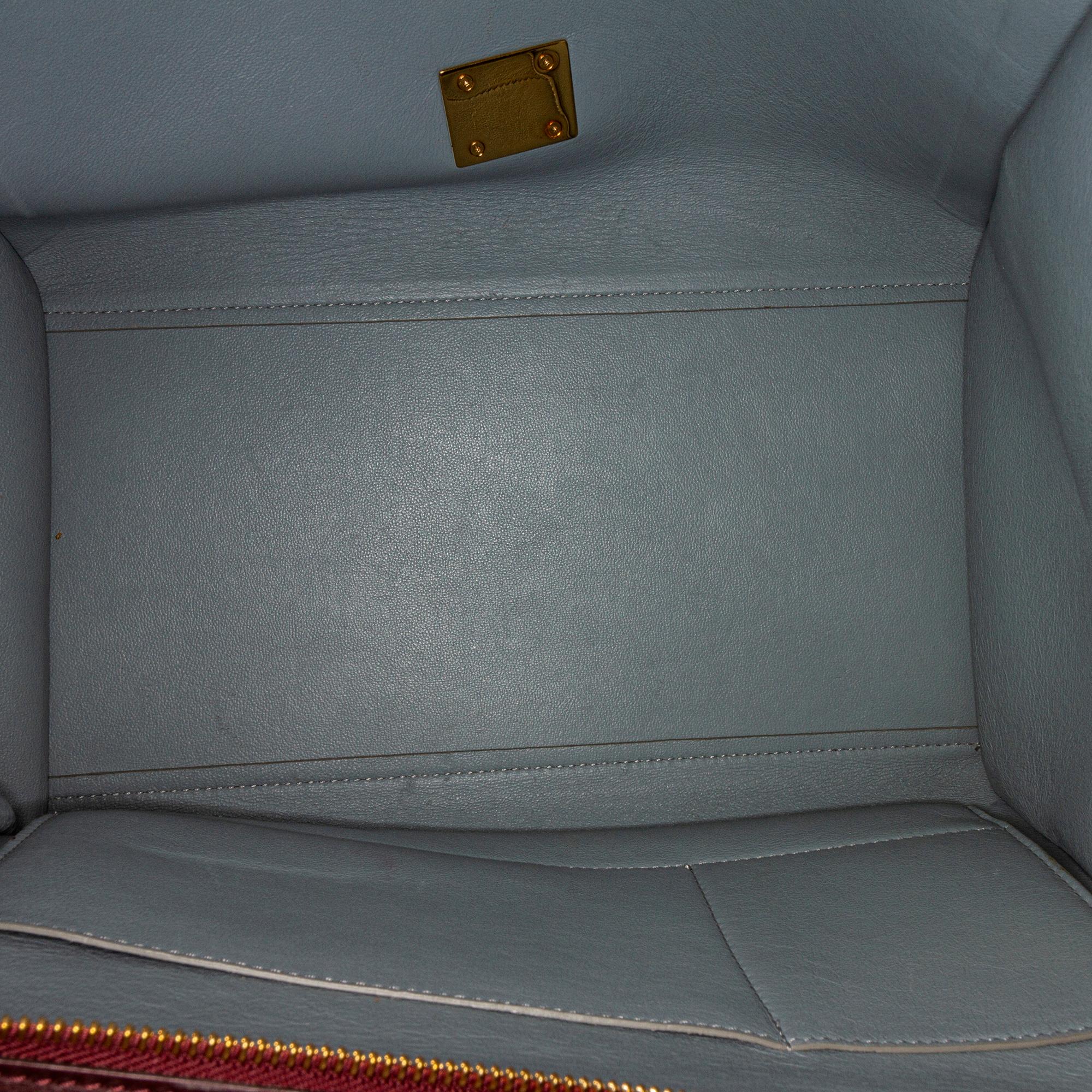 Celine Trapeze Tricolor Leather Satchel (SHG-27613)