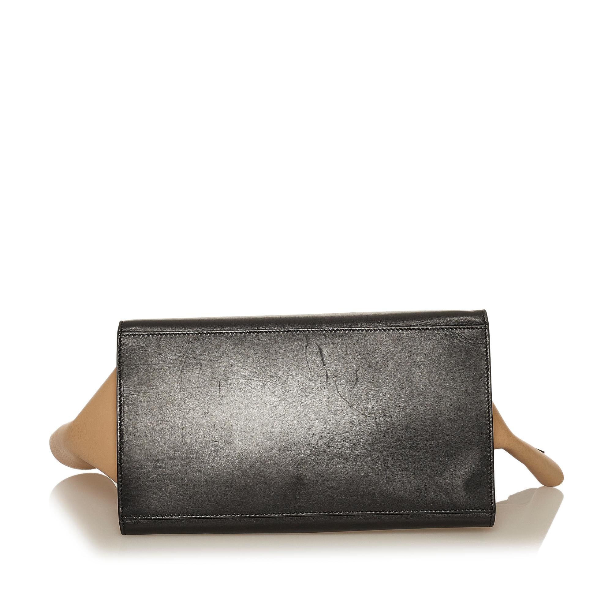 Celine Trapeze Tricolor Leather Satchel (SHG-29489)