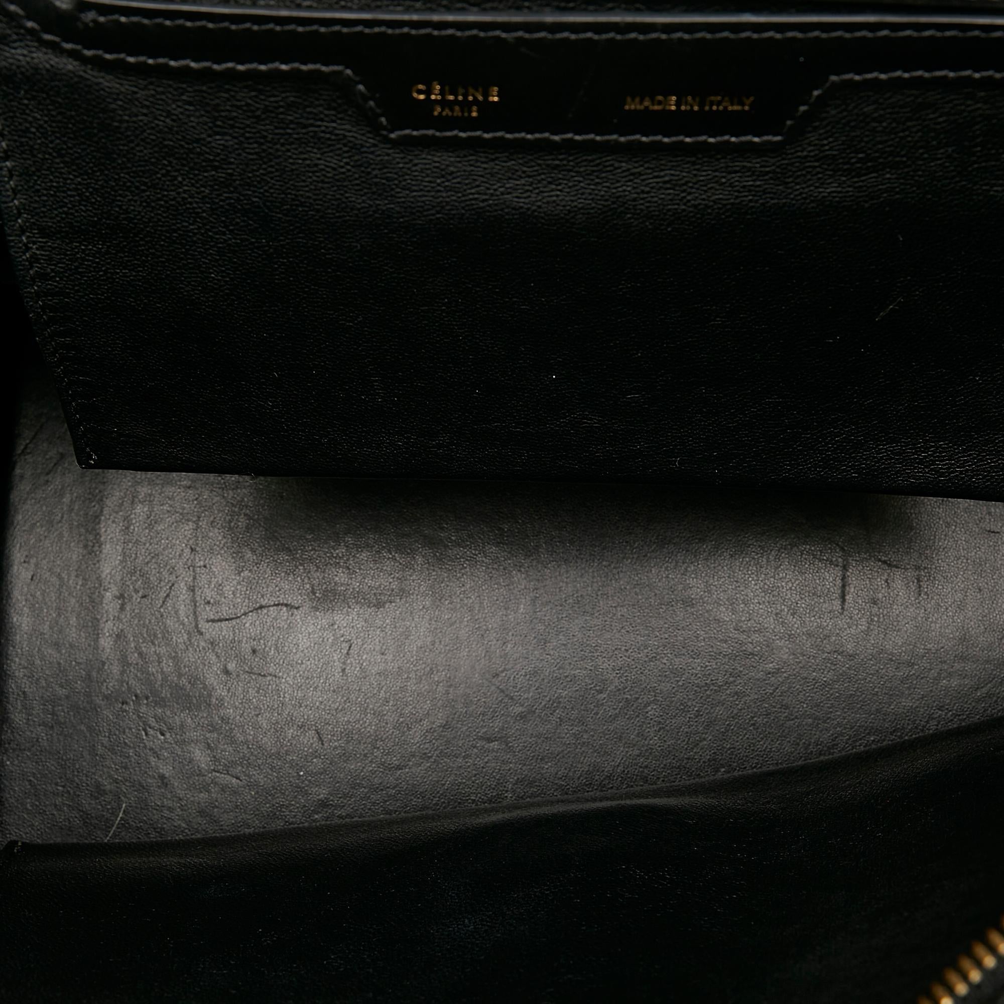 Celine Trapeze Tricolor Leather Satchel (SHG-29489)