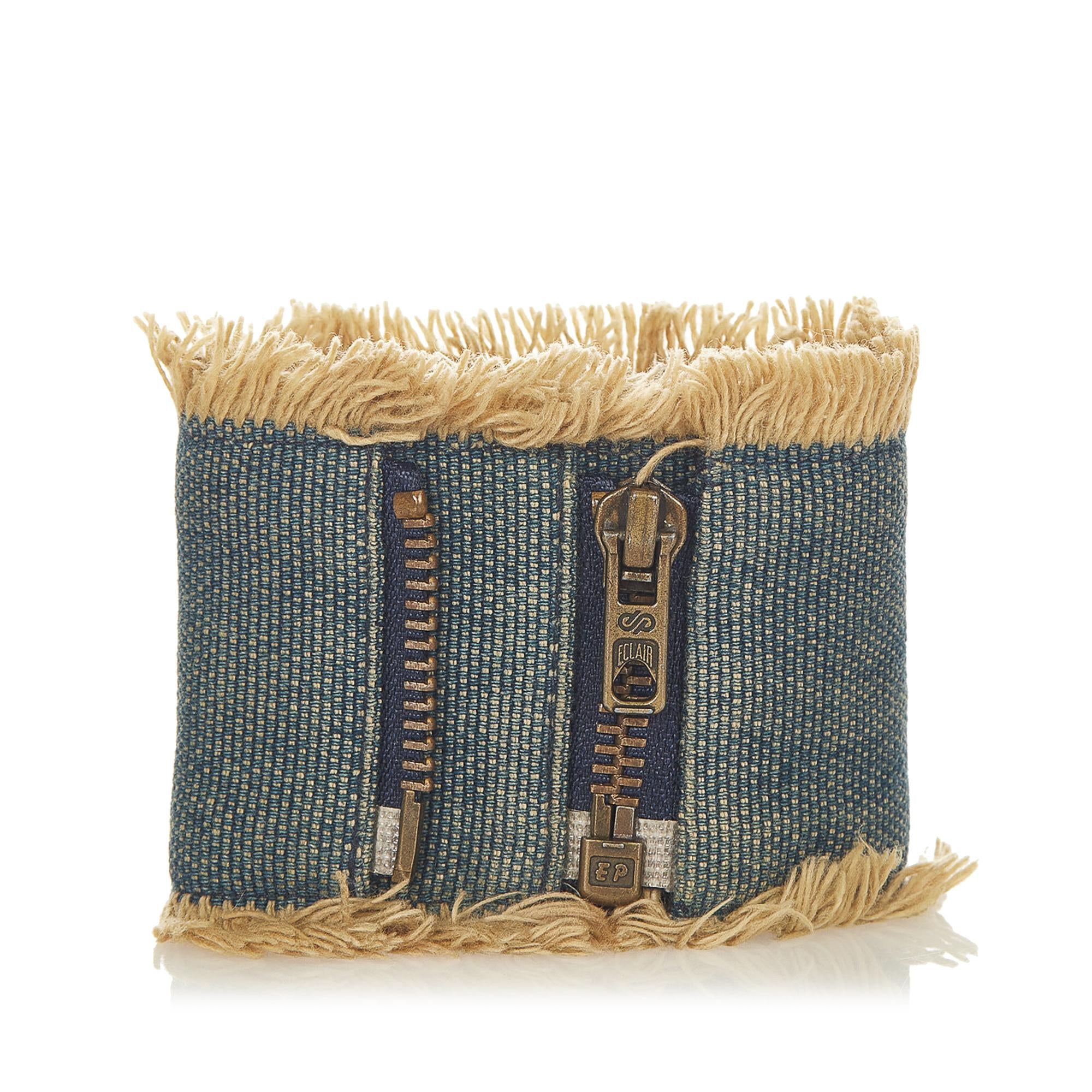 Chanel CC Denim Fringe Bracelet (SHG-26105)