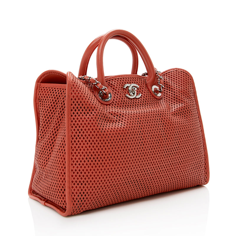 Chanel Perforated Calfskin Up In The Air Large Tote (SHF-16213)