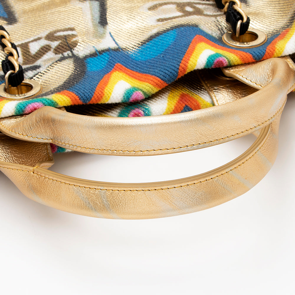 Chanel Canvas Graffiti Paris-New York Street Spirit Maxi Shopping Tote (SHF-18612)