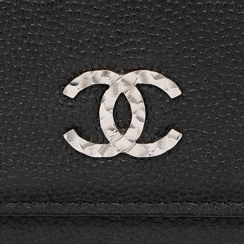 Chanel Caviar Leather CC Bifold Wallet (SHF-13833)