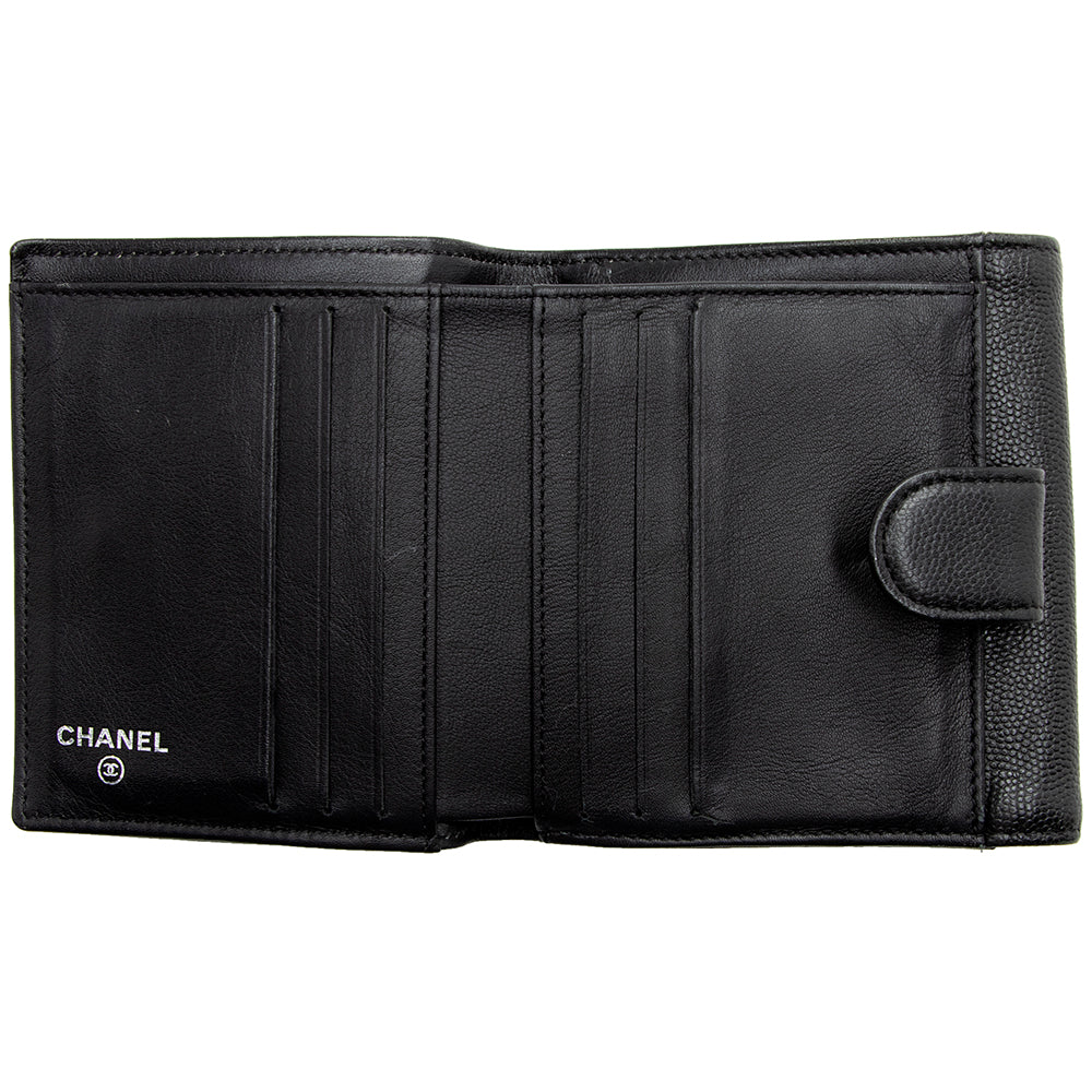 Chanel Caviar Leather CC Bifold Wallet (SHF-13833)