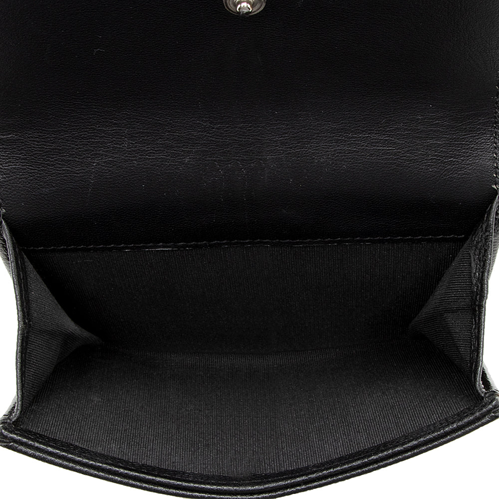 Chanel Caviar Leather CC Bifold Wallet (SHF-13833)