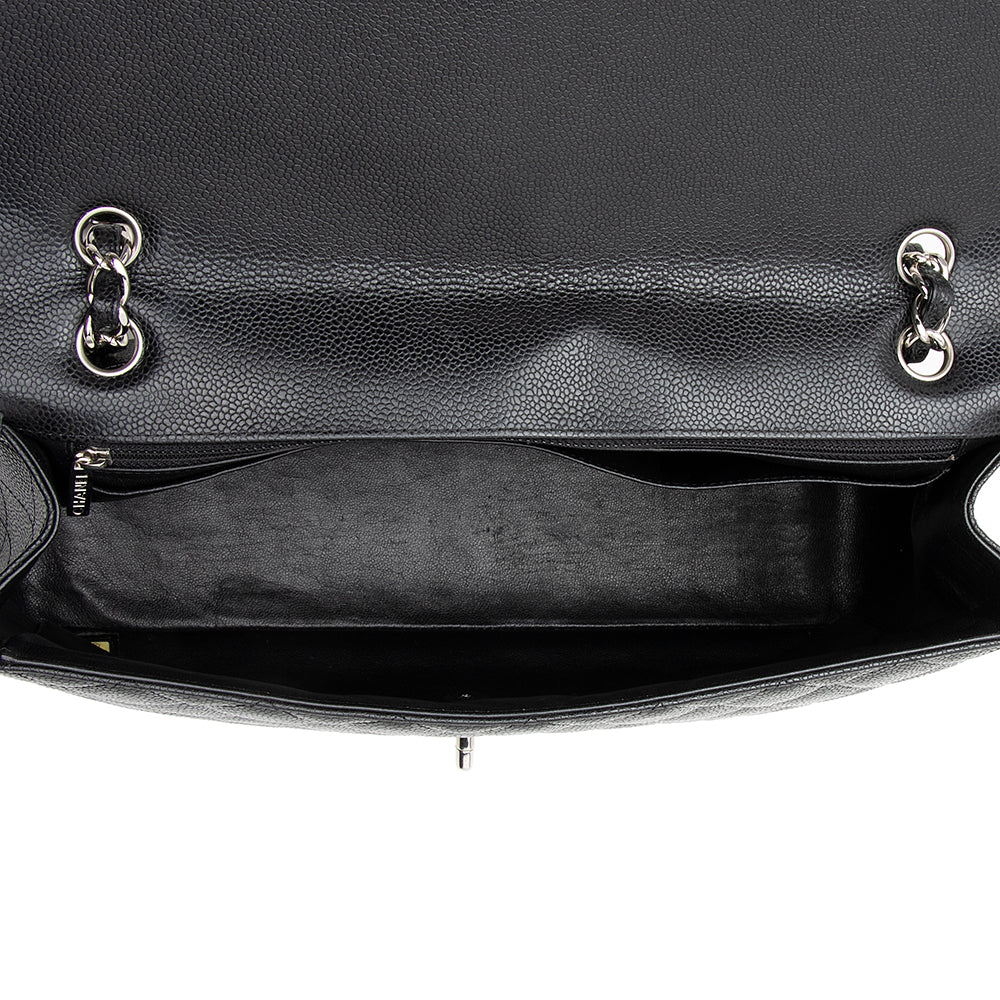 Chanel Caviar Leather Classic Maxi Single Flap Bag (SHF-19384)