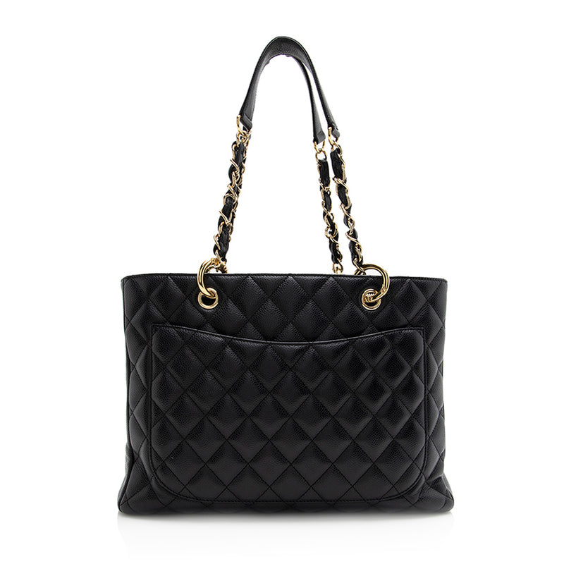 Chanel Caviar Leather Grand Shopping Tote (SHF-21146)