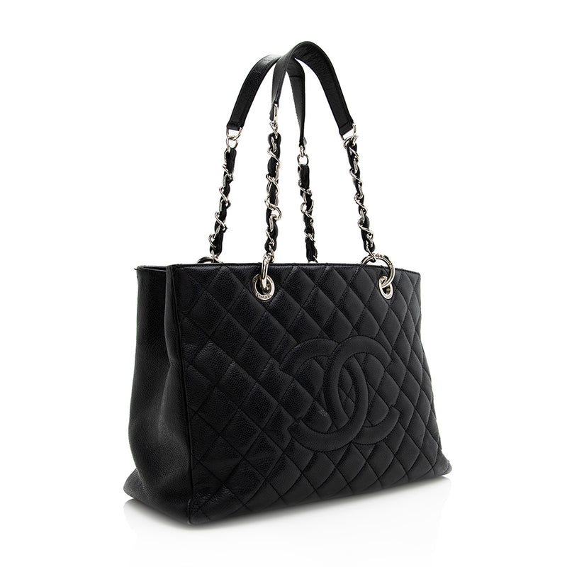 Chanel Caviar Leather Grand Shopping Tote (SHF-21543)