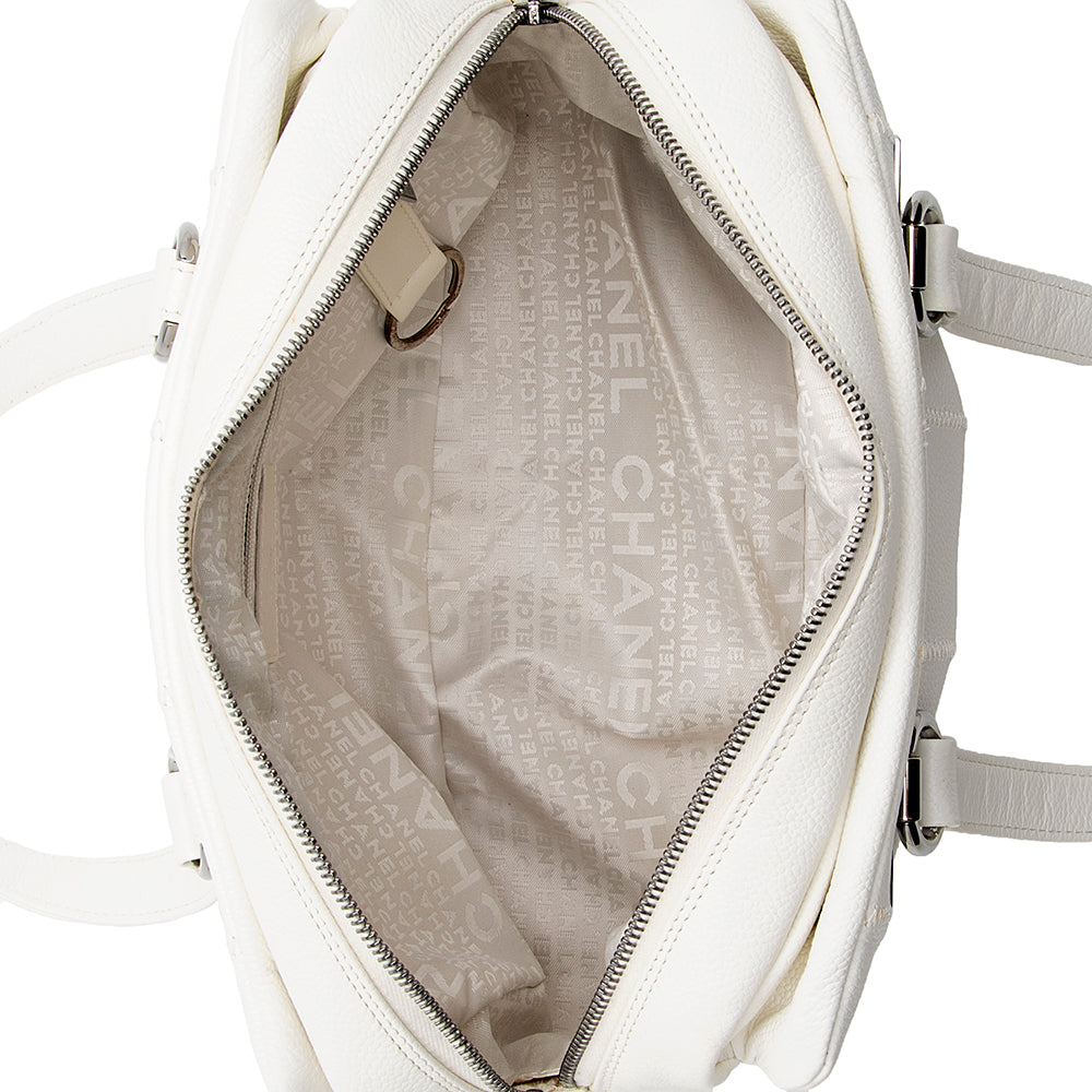 Chanel Caviar Leather LAX Bowling Satchel (SHF-17981)