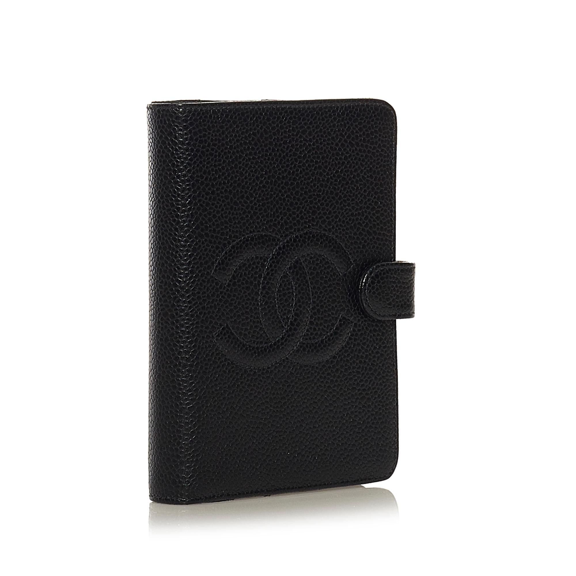 Chanel Caviar Leather Notebook Cover (SHG-34263)