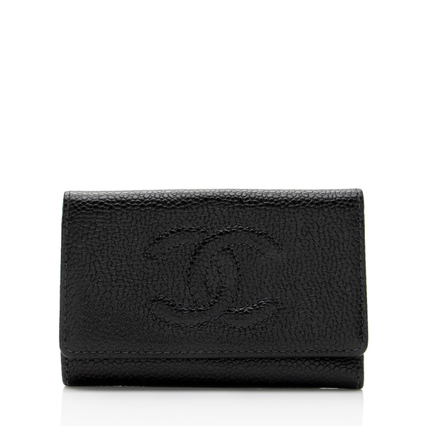 At lyve heroin Stænke Chanel Caviar Leather Timeless CC 6 Key Holder (SHF-Fyokbl) – LuxeDH
