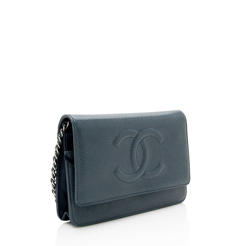 Chanel Caviar Leather Timeless CC Wallet on Chain Bag (SHF-16590)