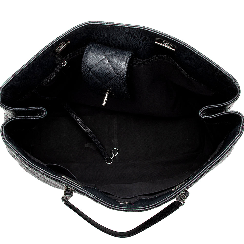 Chanel Caviar Leather Timeless Classic Tote (SHF-15455)