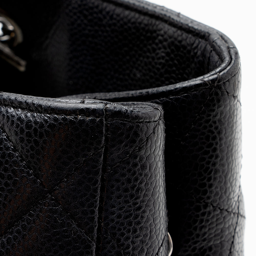 Chanel Caviar Leather Timeless Classic Tote (SHF-15455)