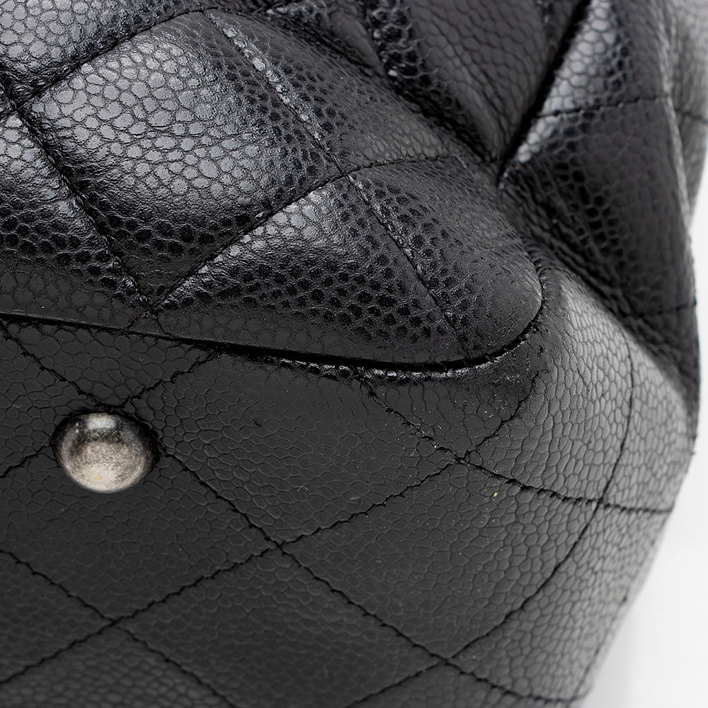 Chanel Caviar Leather Timeless Classic Tote (SHF-15455)