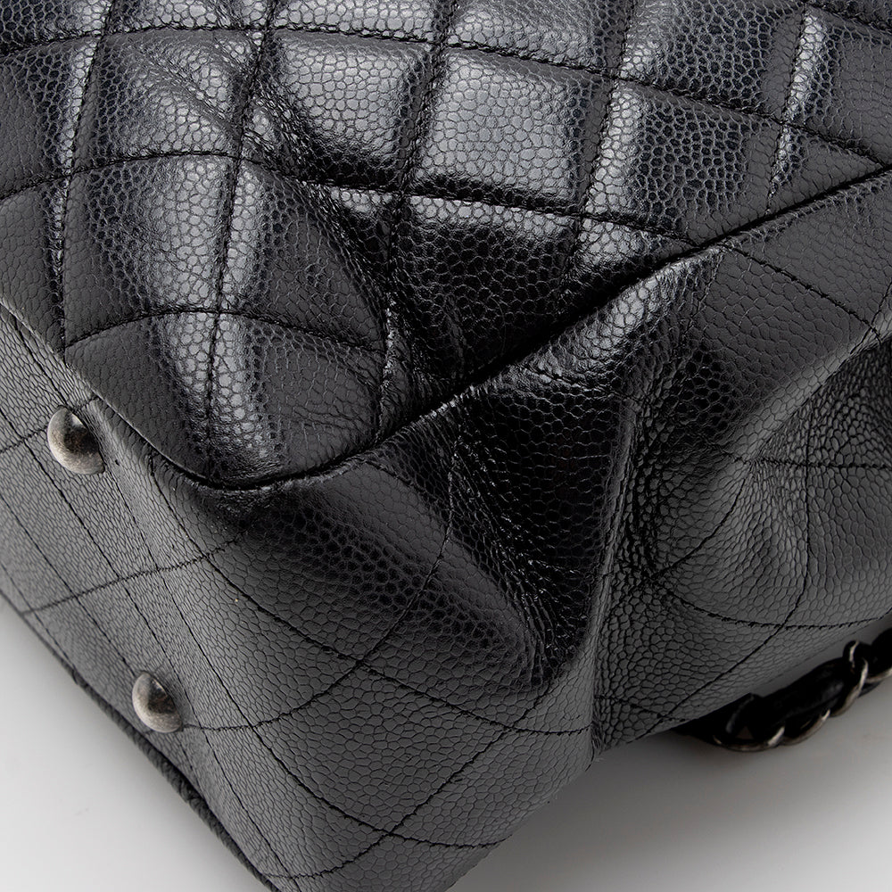 Chanel Caviar Leather Timeless Classic Tote (SHF-15455)