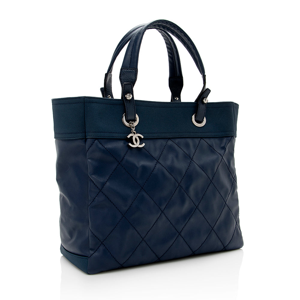 Chanel Coated Canvas Biarritz Tote (SHF-16663)