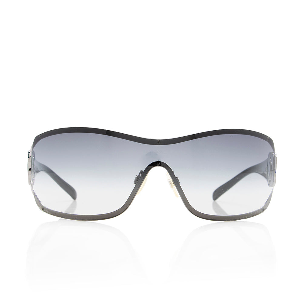Chanel Camellia Flower Shield Sunglasses Chanel Swarovski Camellia Flower Shield Sunglasses | eBay main image 2