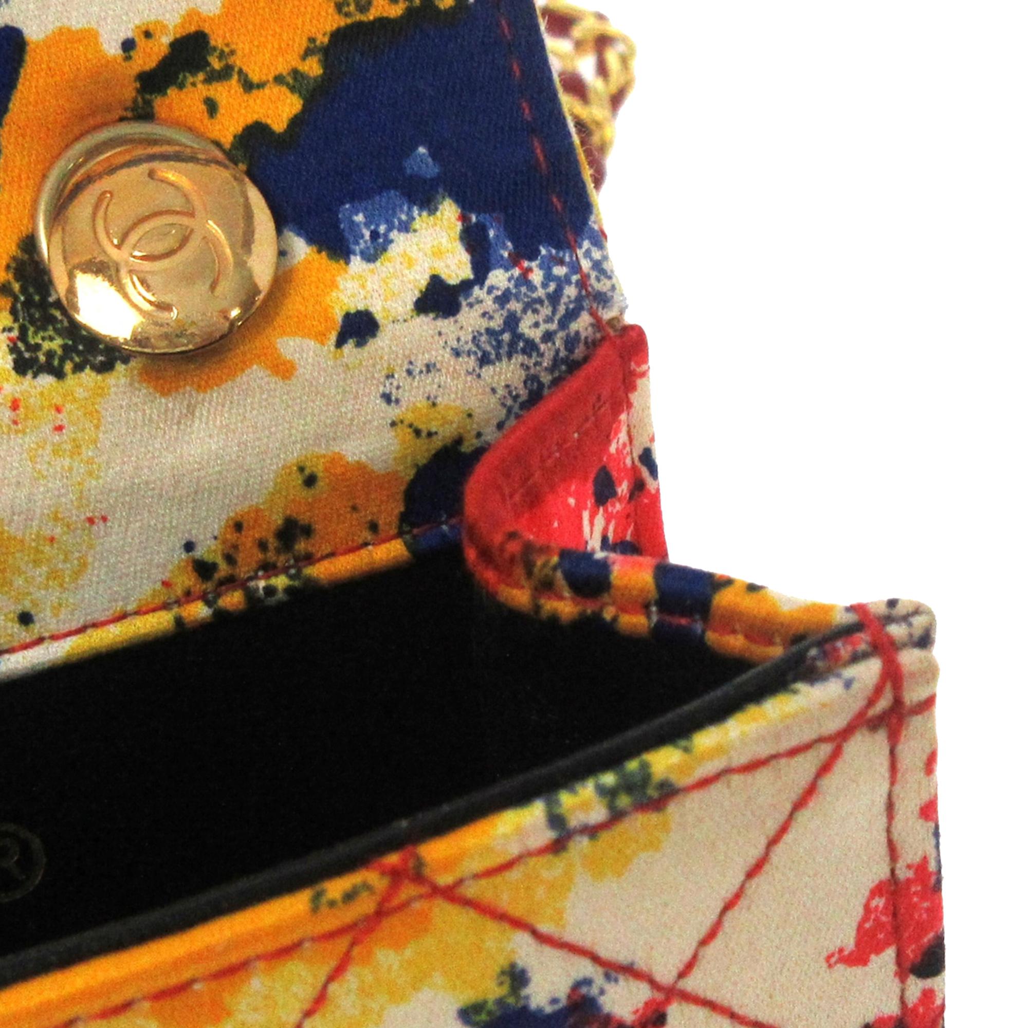 Chanel Graffiti Watercolor Matelasse Satin Crossbody Bag (SHG-34312)