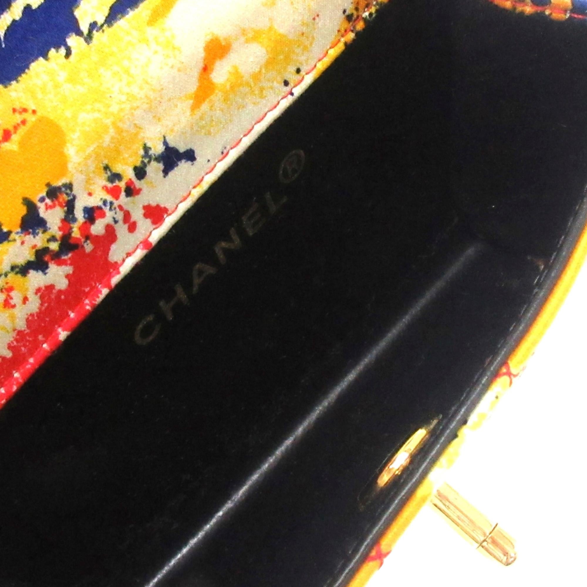 Chanel Graffiti Watercolor Matelasse Satin Crossbody Bag (SHG-34312)