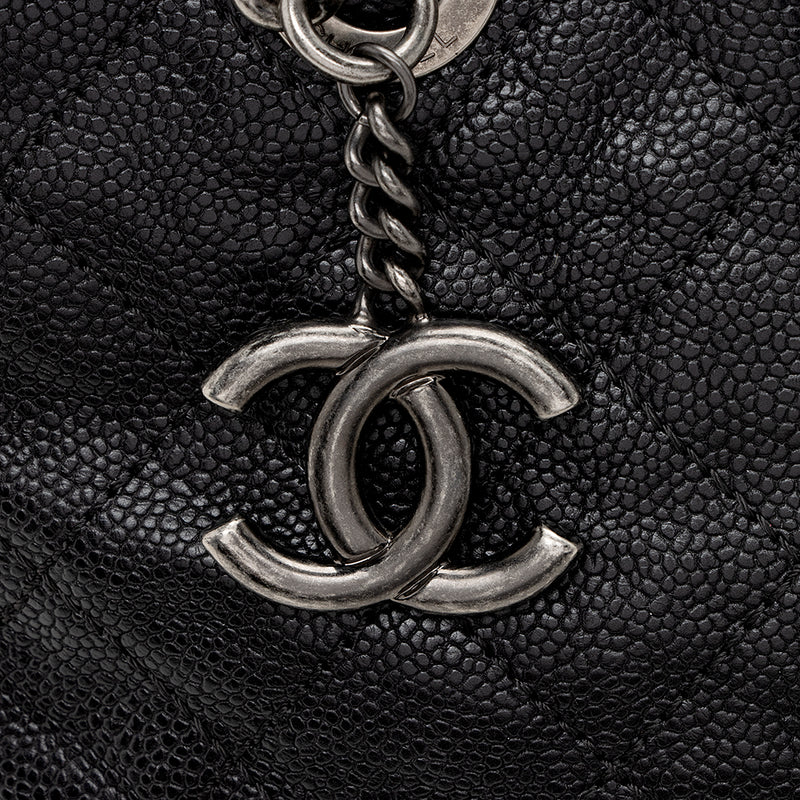 Chanel Grained Calfskin Chain Pocket Small Tote (SHF-16254)