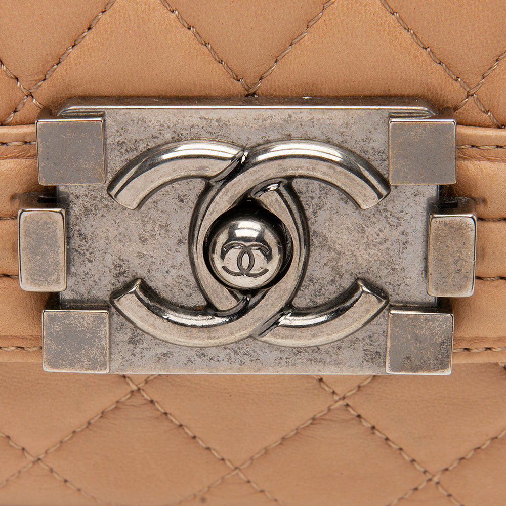 Chanel Lambskin Accordion Boy Chain Shoulder Bag (SHF-11685)