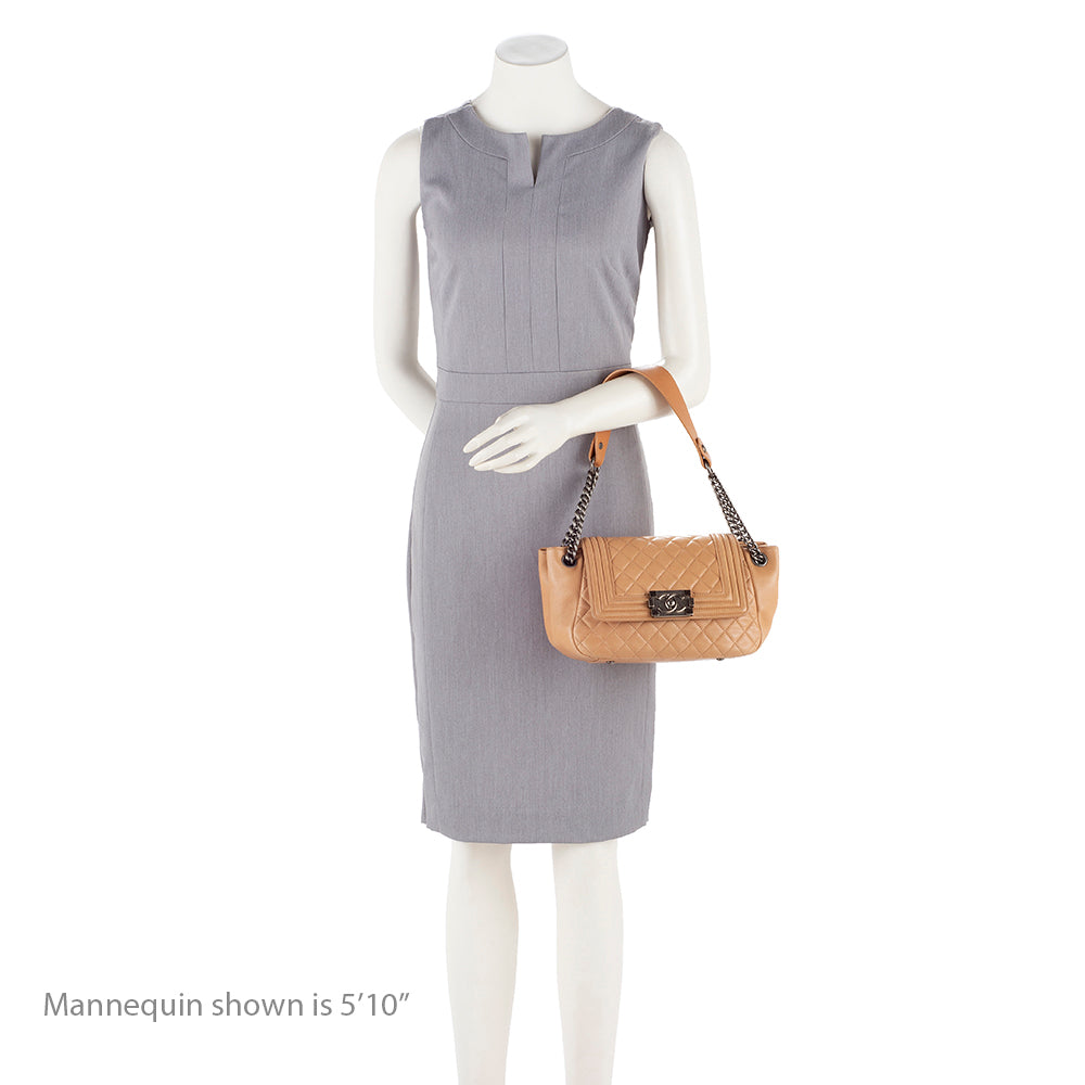 Chanel Lambskin Accordion Boy Chain Shoulder Bag (SHF-11685)