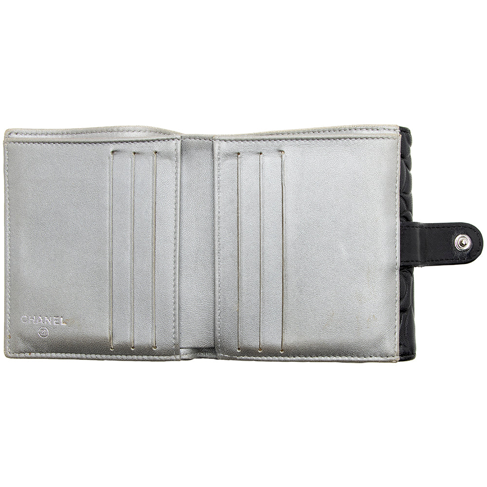 Chanel Lambskin Camelia Compact Wallet (SHF-16247)