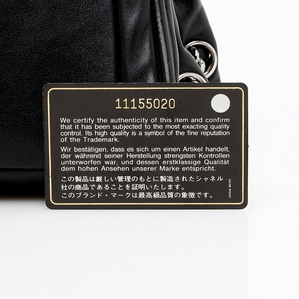 Chanel Leather Diagonal CC Ligne Accordion Satchel (SHF-17562)