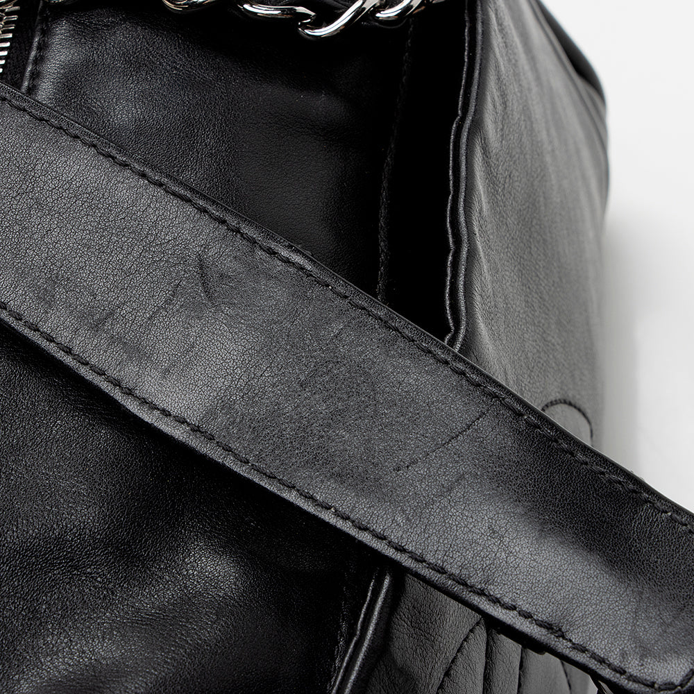 Chanel Leather Diagonal CC Ligne Accordion Satchel (SHF-17562)