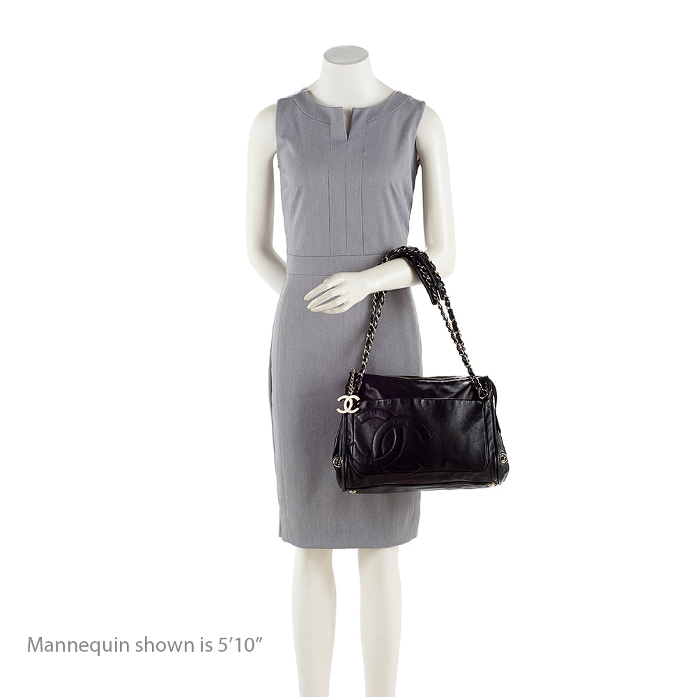 Chanel Leather Diagonal CC Ligne Accordion Satchel (SHF-17562)