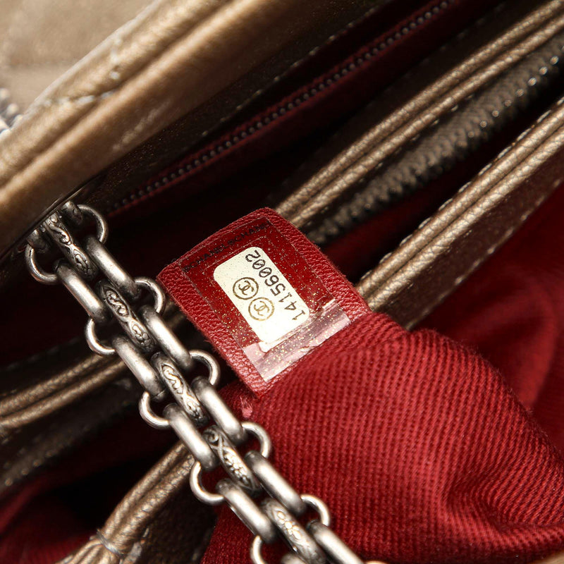 Chanel Mademoiselle Leather Bowling Bag (SHG-34490)