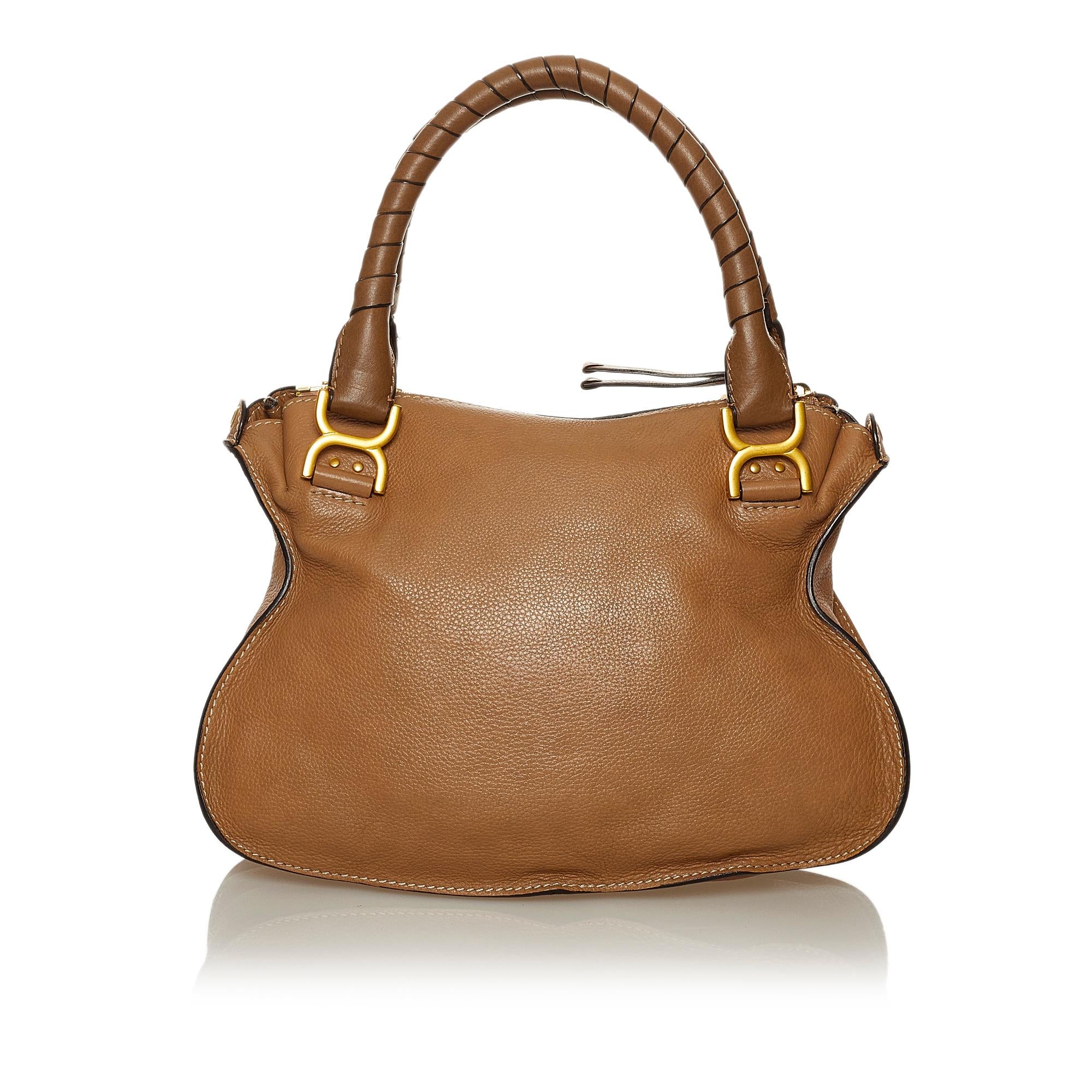 Chloe Marcie Leather Satchel (SHG-28388)