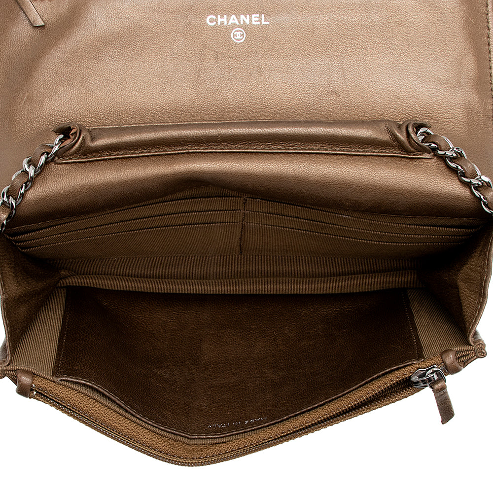 Chanel Metallic Lambskin Classic Wallet on Chain Bag (SHF-16324)