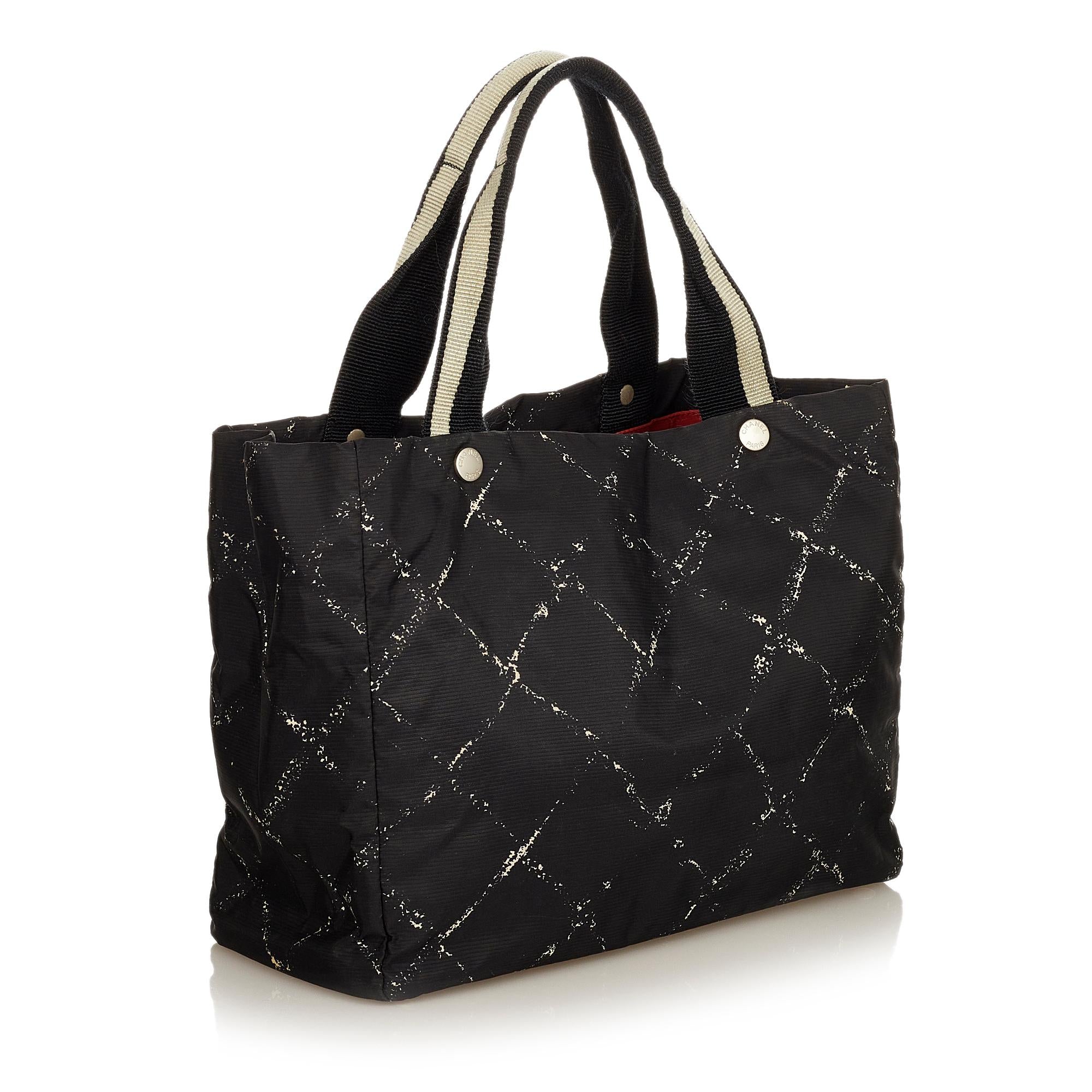 Chanel Old Travel Line Nylon Tote Bag (SHG-25579)