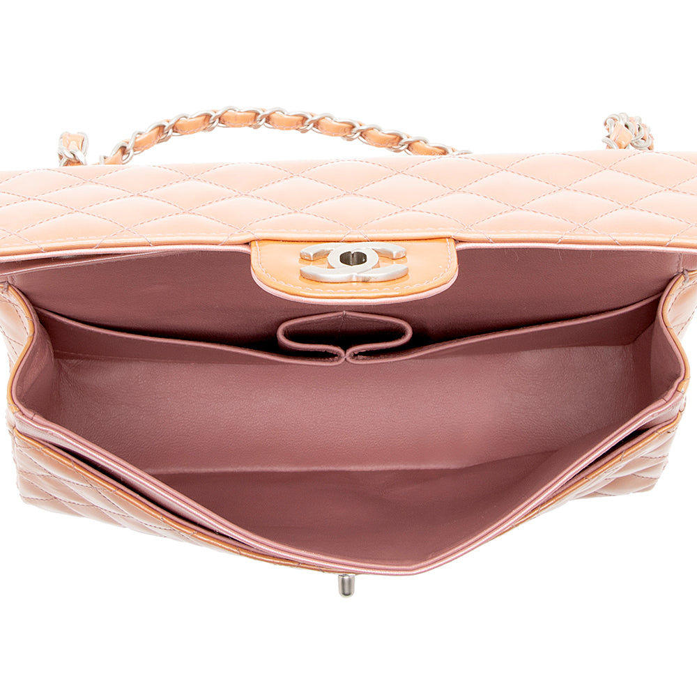 Chanel Patent Leather Classic Medium Double Flap Bag (SHF-18295)