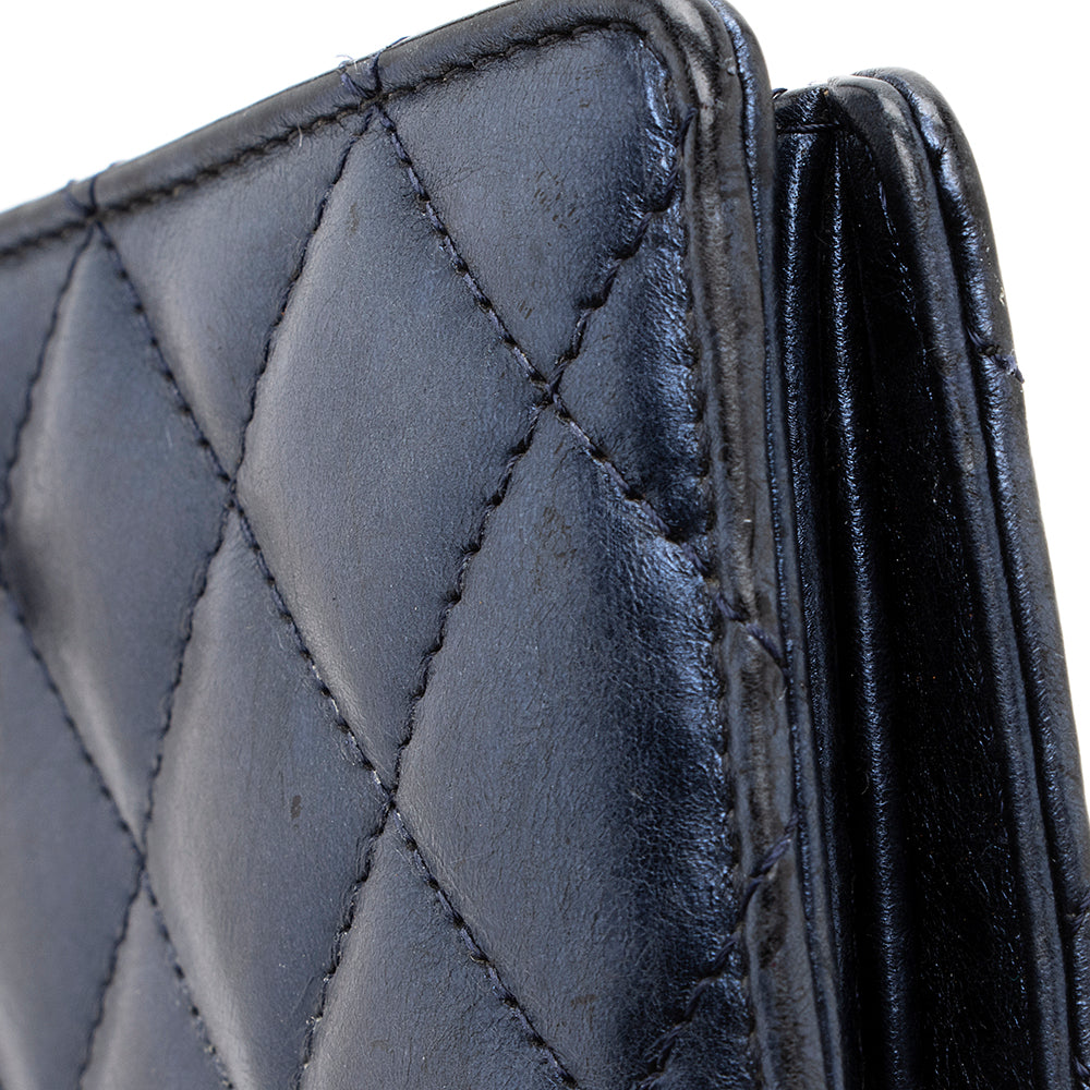 Chanel Quilted Metallic Calfskin Reissue Yen Wallet - FINAL SALE (SHF-18687)
