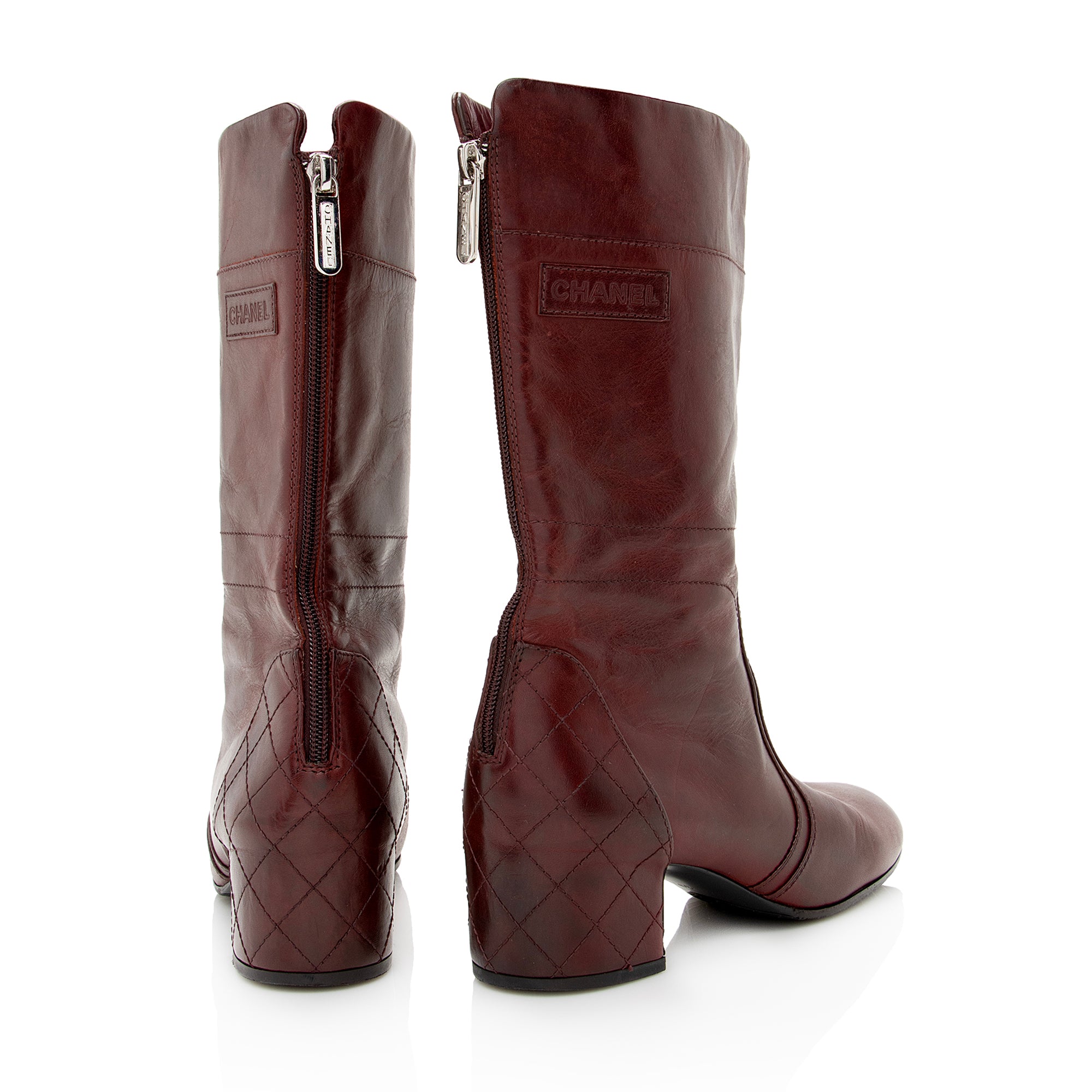 Chanel Quilted Leather Mid-Calf Boots - Size 9.5 / 39.5 - FINAL SALE (SHF-22296)