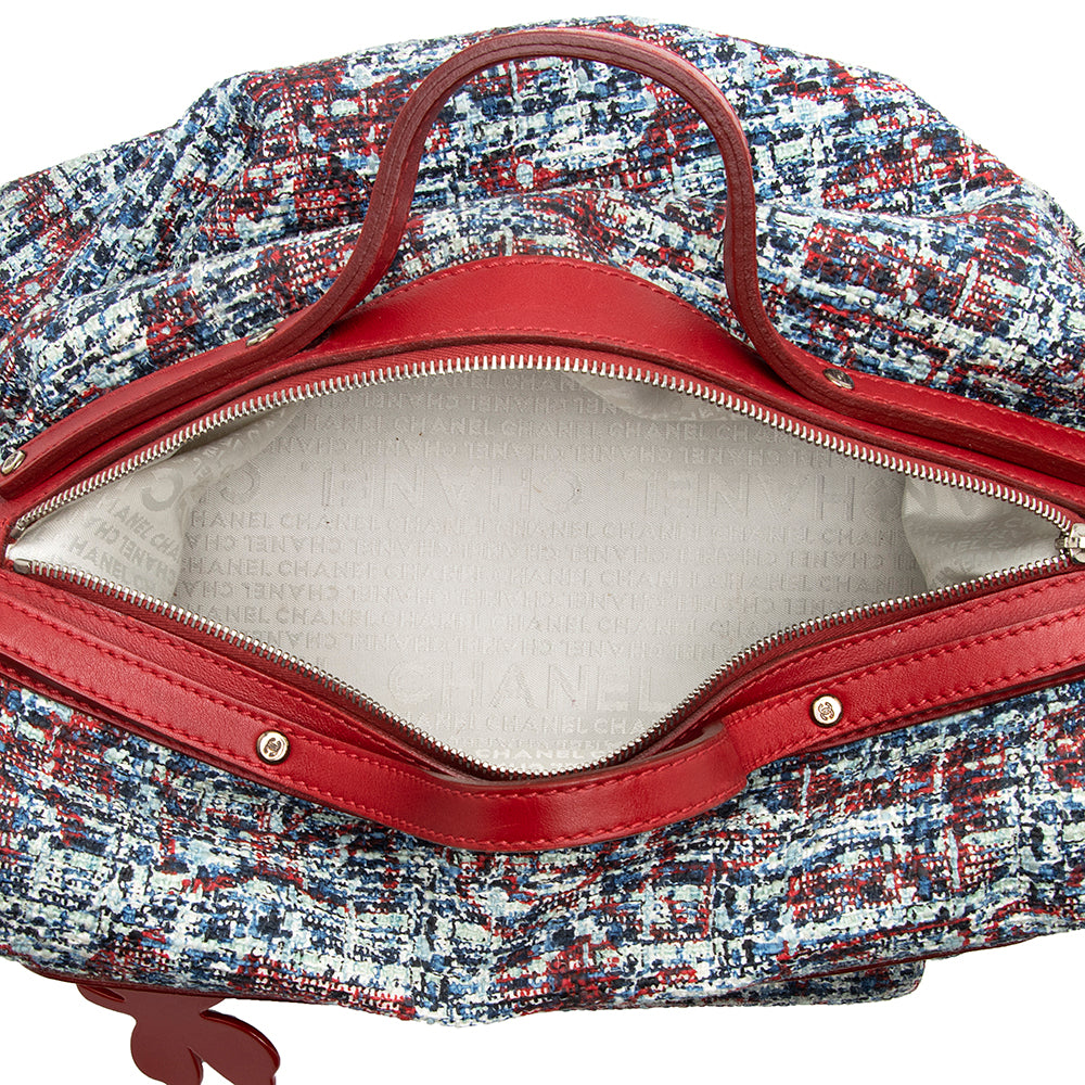 Chanel Tweed Clover Bowler Satchel - FINAL SALE (SHF-18677)