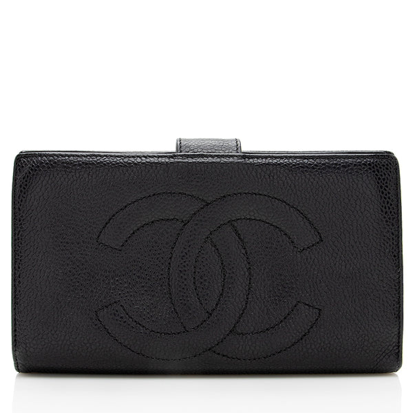Timeless/classique leather card wallet Chanel Ecru in Leather - 27597795