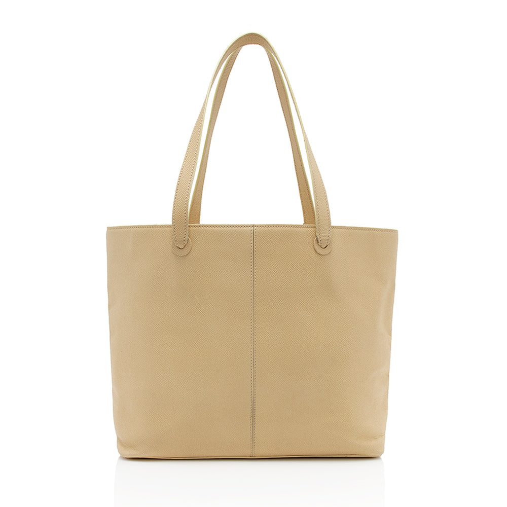 Chanel Vintage Grained Leather Charm Tote (SHF-13103)