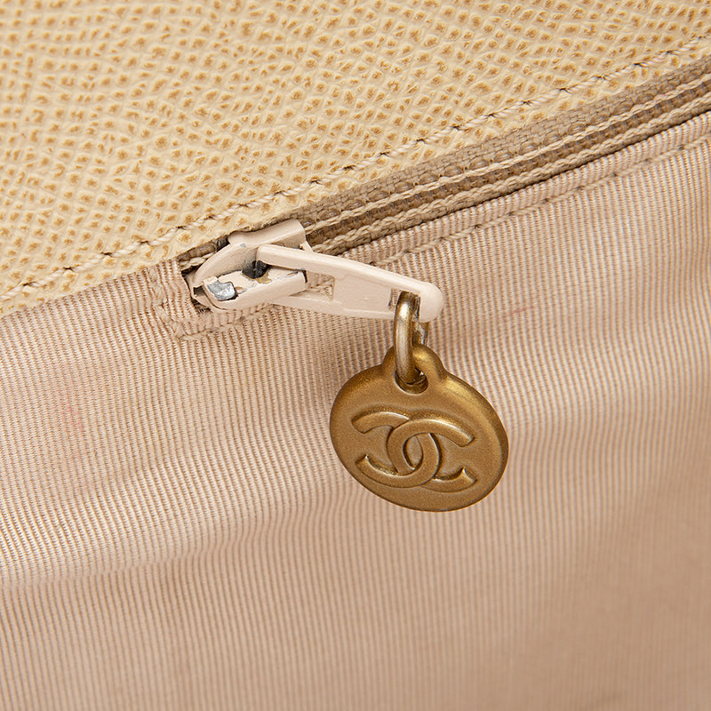 Chanel Vintage Grained Leather Charm Tote (SHF-13103)