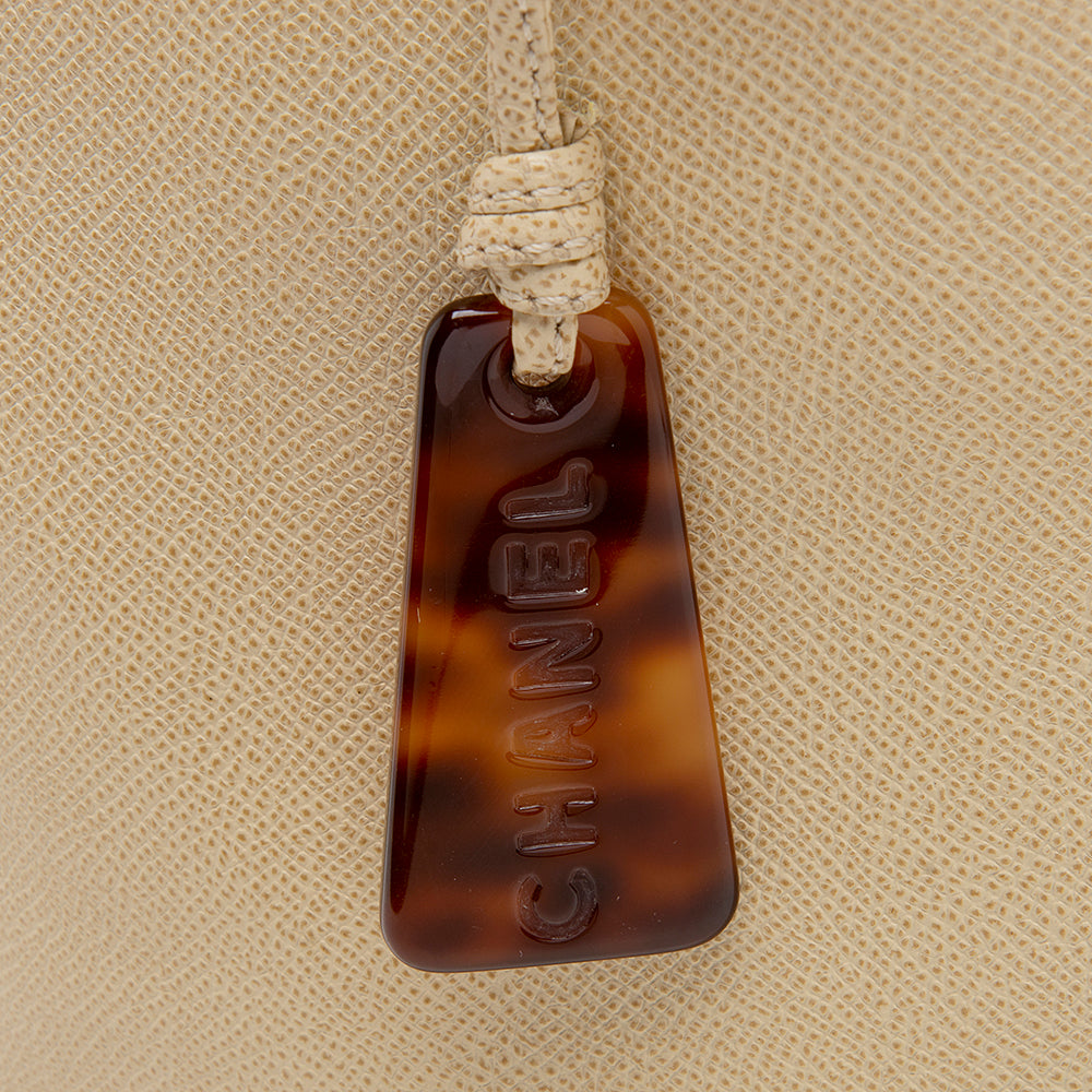 Chanel Vintage Grained Leather Charm Tote (SHF-13103)