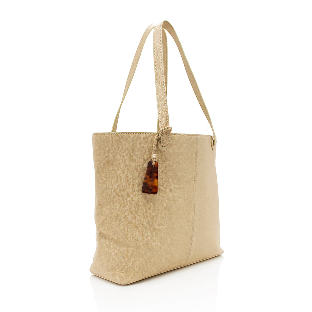 Chanel Vintage Grained Leather Charm Tote (SHF-13103)